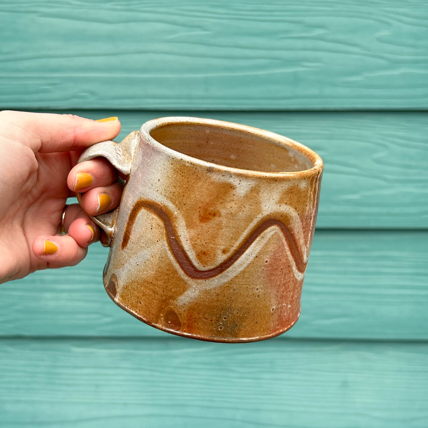 Hank Carlton Wood Fired Shino Mug
