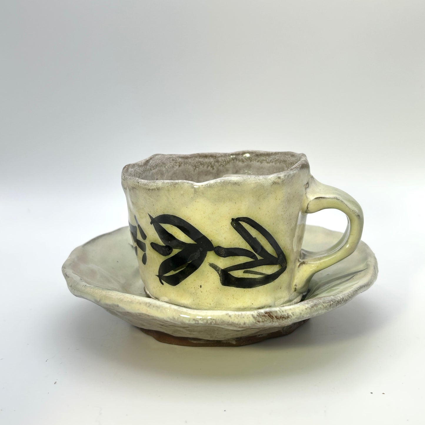 Maria Dondero Hand Pinched Espresso Cup & Saucer