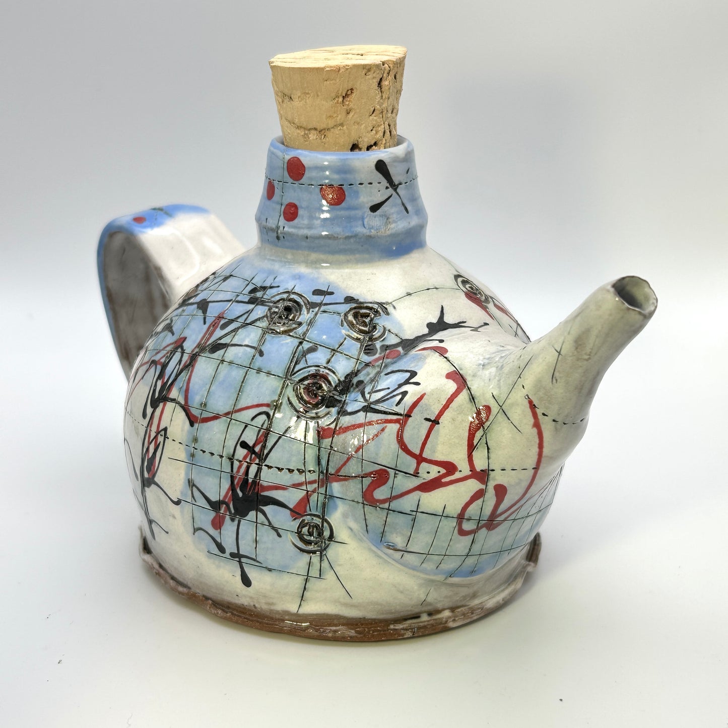 Brandon Bishop Blue & Red Pouring Bottle