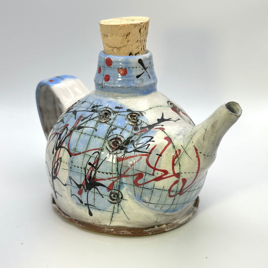 Brandon Bishop Blue & Red Pouring Bottle