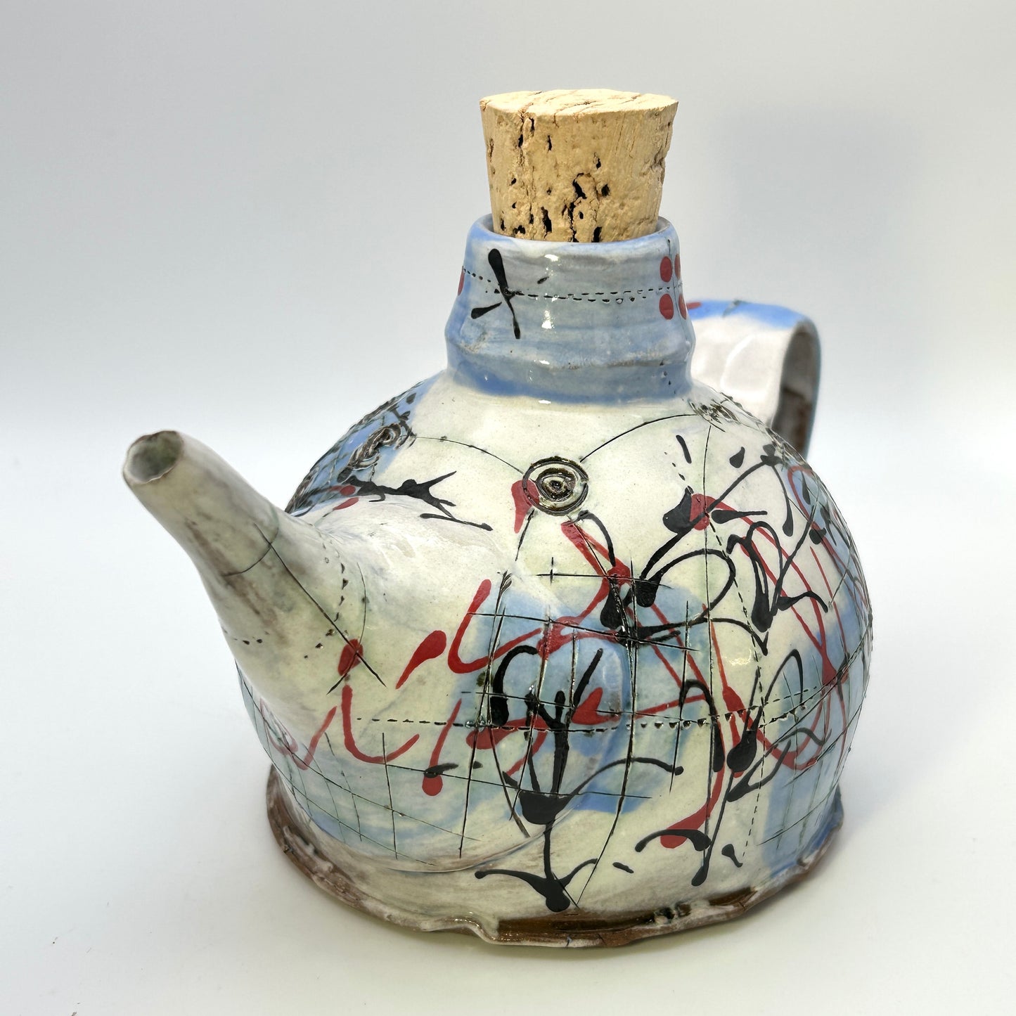 Brandon Bishop Blue & Red Pouring Bottle