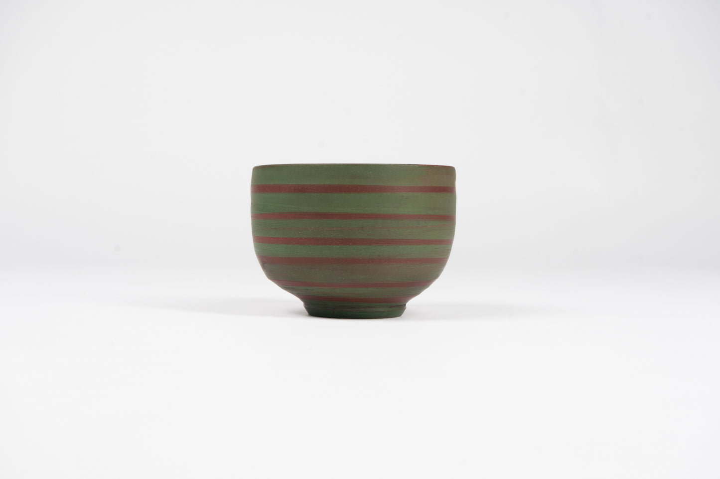Hank Carlton Green Striped Bowl