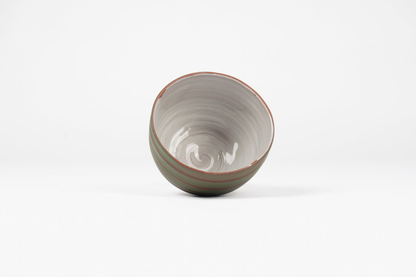 Hank Carlton Green Striped Bowl