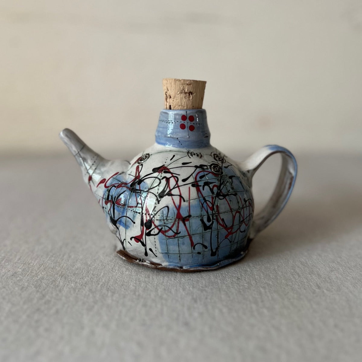 Brandon Bishop Blue & Red Pouring Bottle