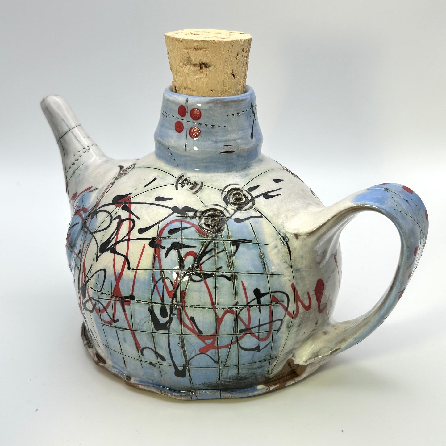 Brandon Bishop Blue & Red Pouring Bottle