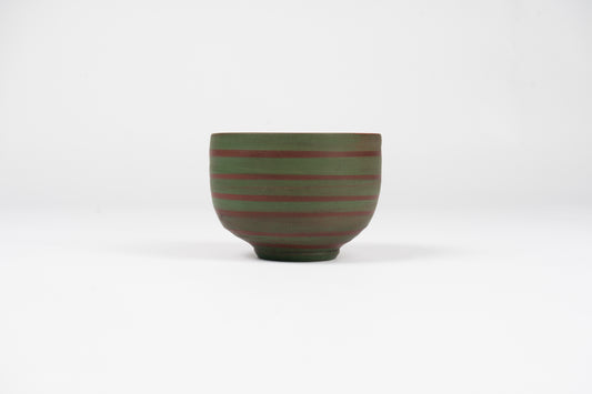 Hank Carlton Green Striped Bowl