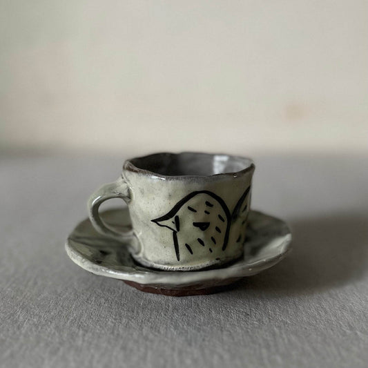 Maria Dondero Hand Pinched Espresso Cup & Saucer